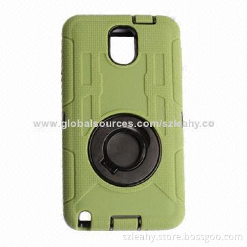 Hot selling three-in-one case with ring-pull for Samsung Note 3